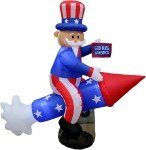 6-Foot Inflatable Uncle Sam for 4th of July