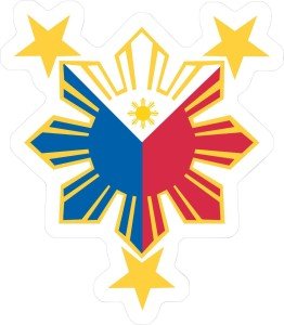 Filipino Pride Flag Sticker for Cars