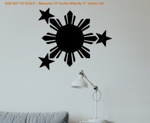 Philippines Flag Wall Decal - Sun & Stars