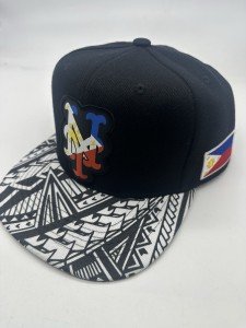 Filipino Flag Hat with Tribal Brim Design