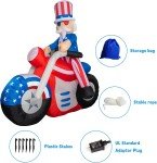 6FT Uncle Sam Inflatable Motorcycle Decoration