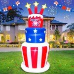 6FT Inflatable Patriotic 4th of July Decor