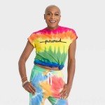 Pride Tie-Dye 'Proud' Graphic Tee for Adults