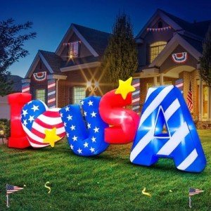 8FT Inflatable I LOVE USA for 4th of July