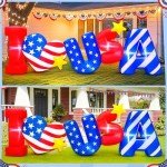 8FT Inflatable I LOVE USA for 4th of July