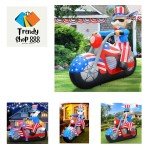 6FT Uncle Sam Inflatable Yard Decoration for 4th of July