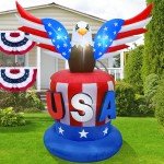 Juegoal 8FT Patriotic Inflatable for Independence Day
