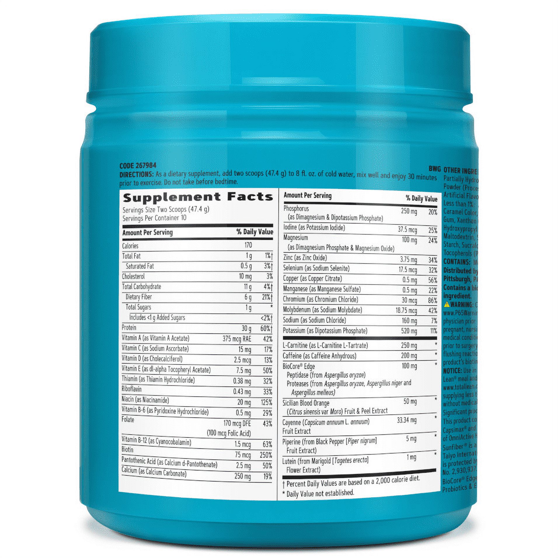 Chocolate High Protein Lean Shake + Energy 1.67 lbs