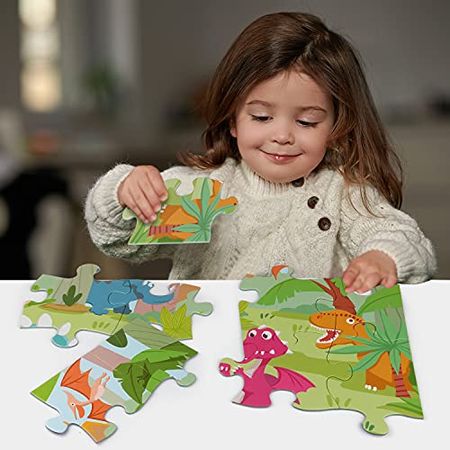 Dinosaur World Jumbo Floor Puzzles - Ages 2-5