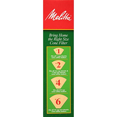 Melitta #4 Filters, Natural Brown, 2 Packs (200 Filters)