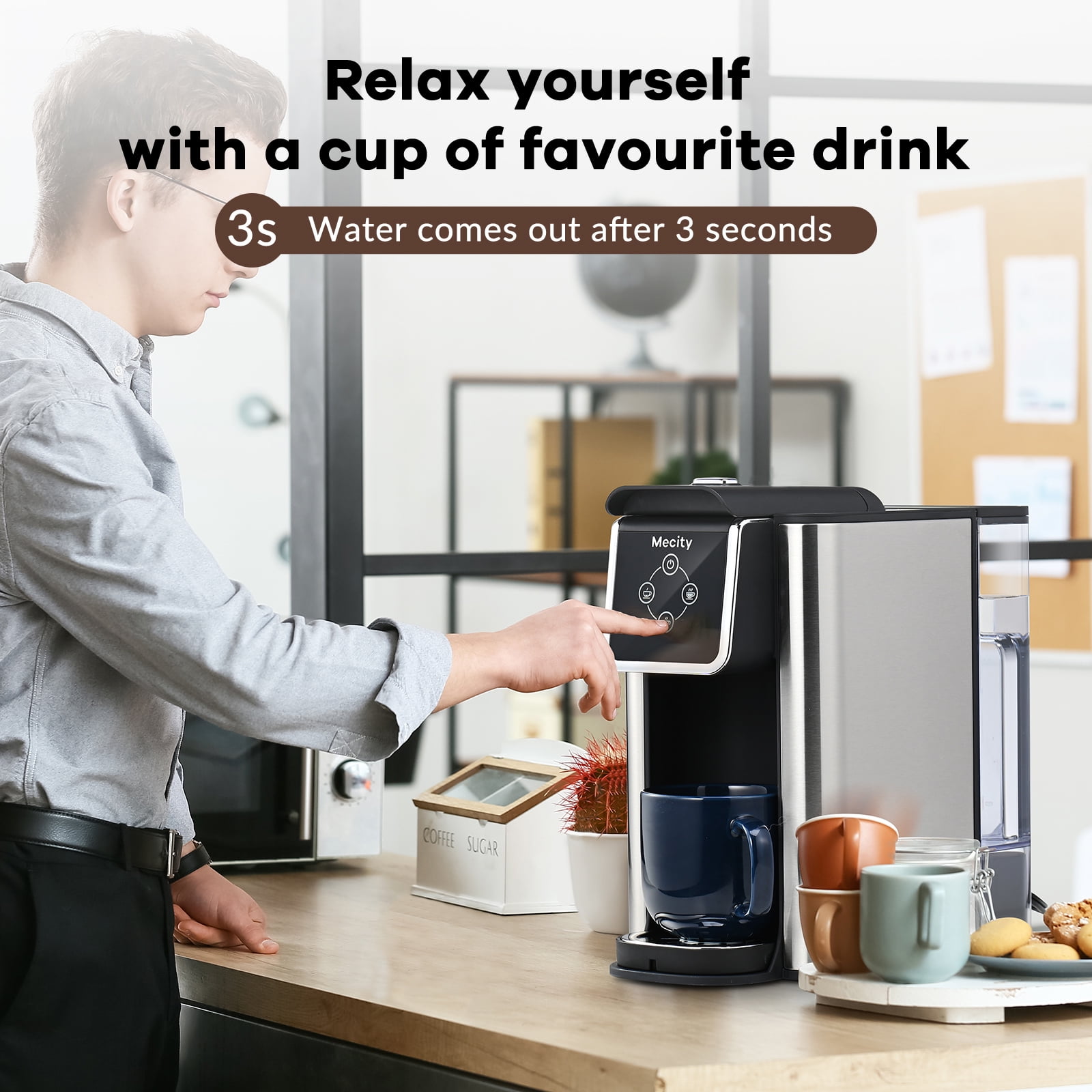 Mecity 3-in-1 Single Serve Coffee Maker