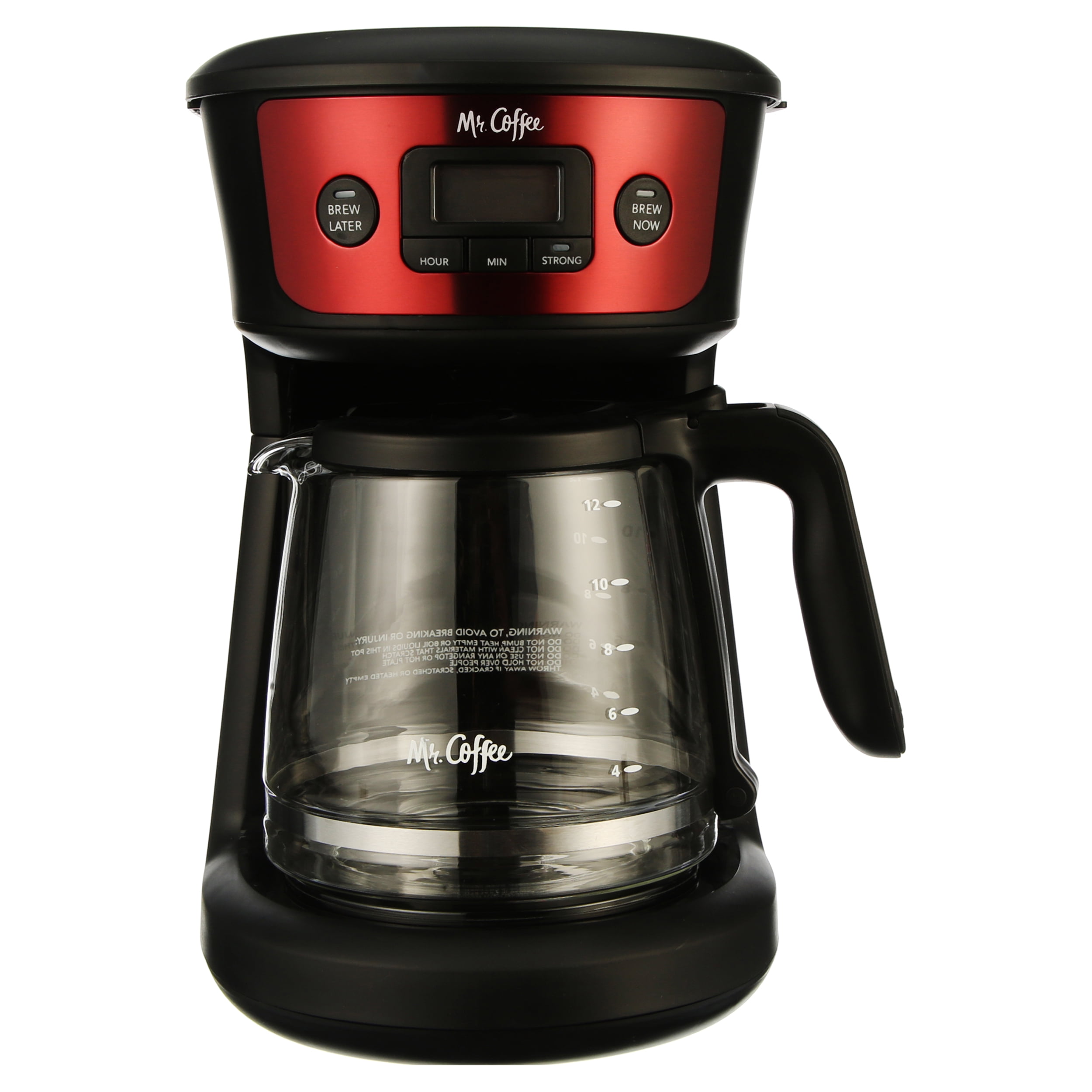Programmable Drip Coffee Maker - 12-Cup, Red