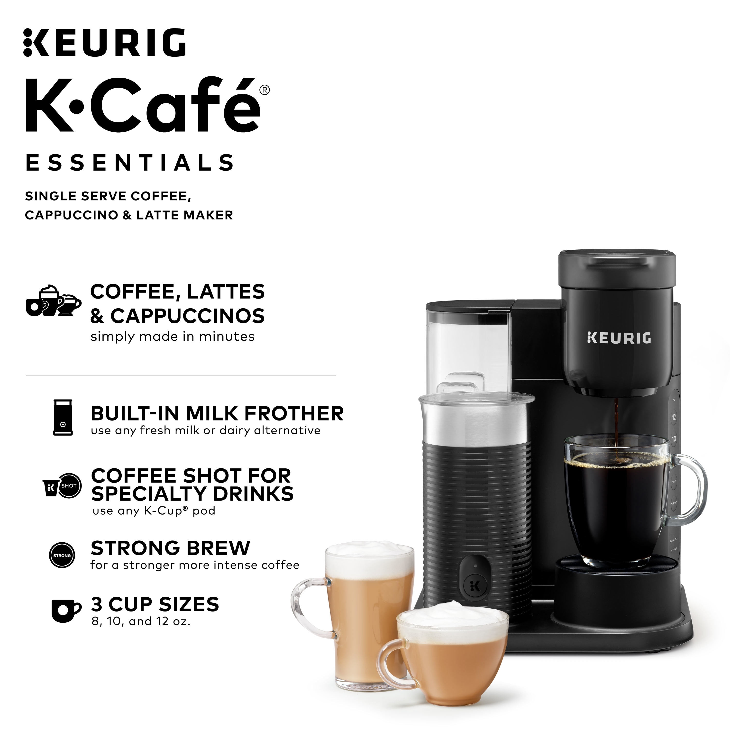 Keurig K-Café Single Serve Coffee Maker, Black