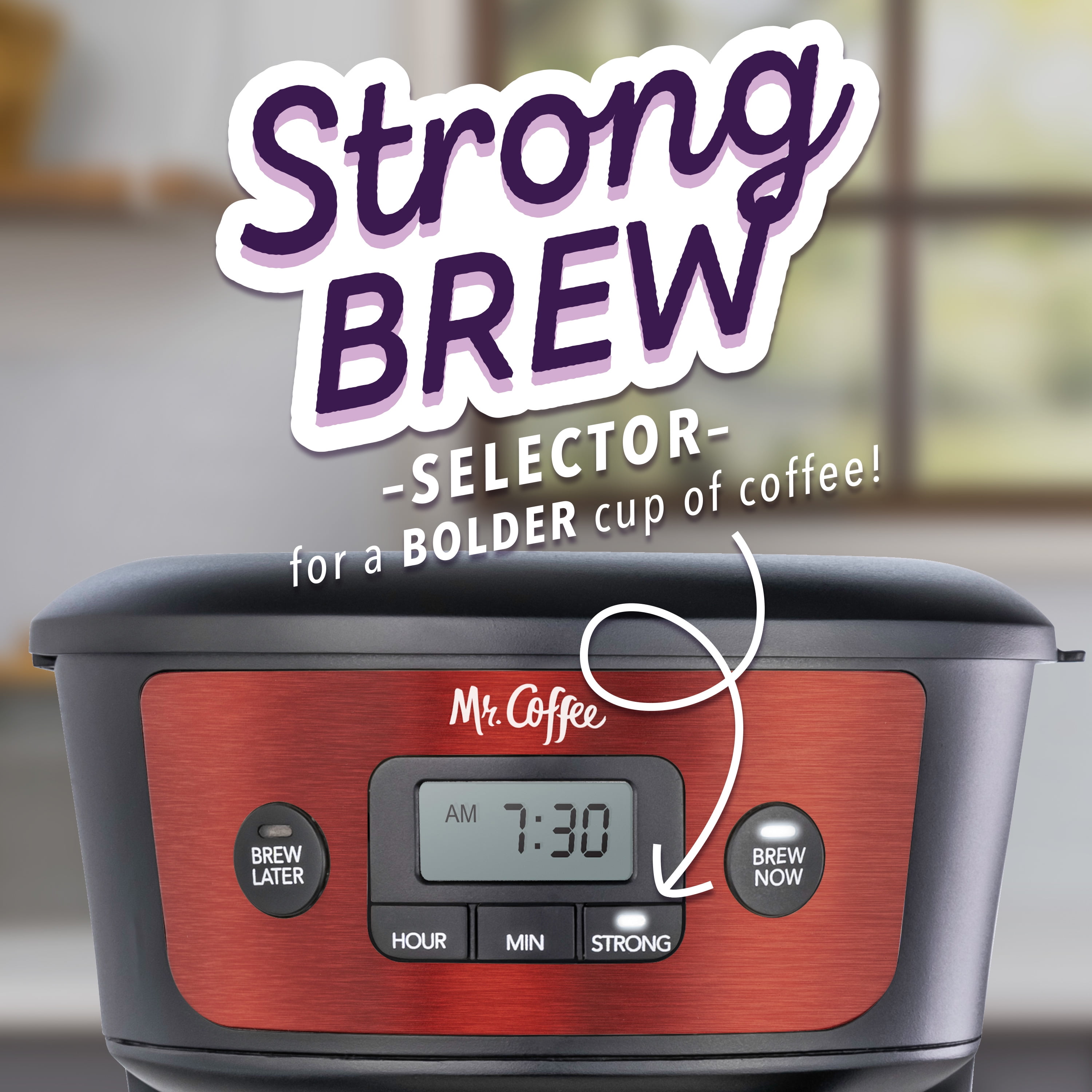 Programmable Drip Coffee Maker - 12-Cup, Red
