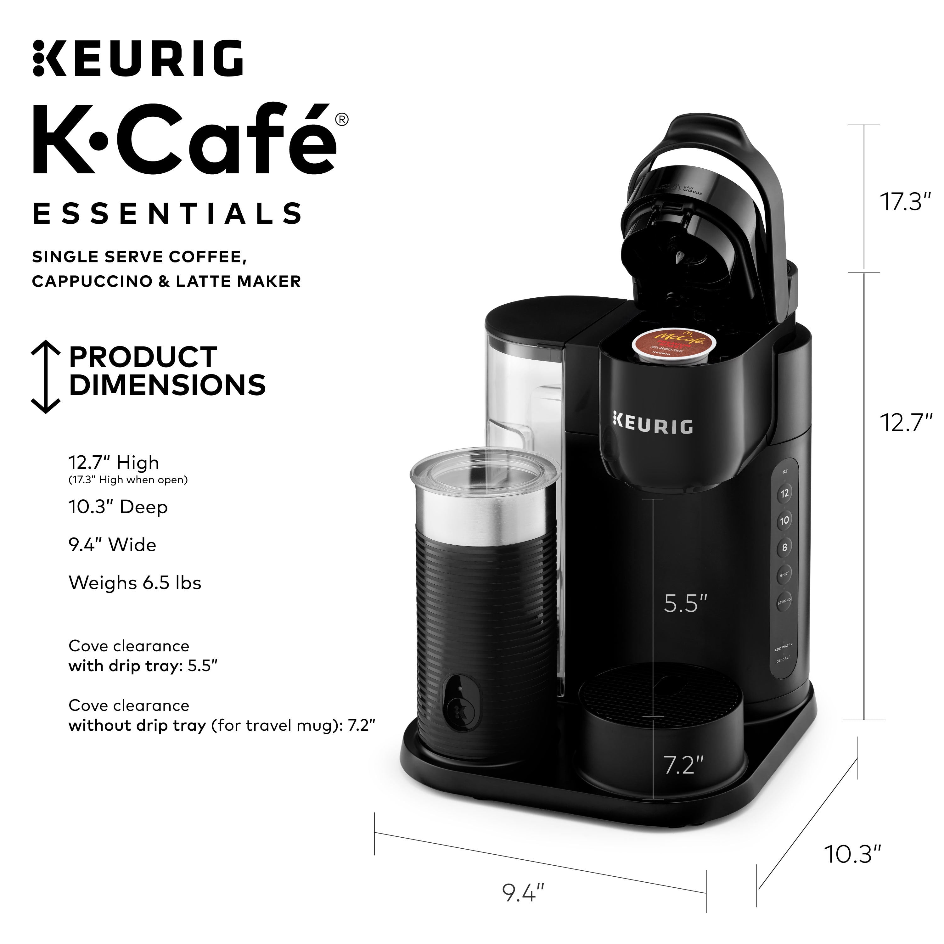 Keurig K-Café Single Serve Coffee Maker, Black