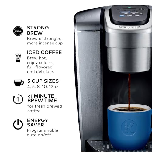 Keurig K-Elite Single-Serve Coffee Maker, Brushed Silver