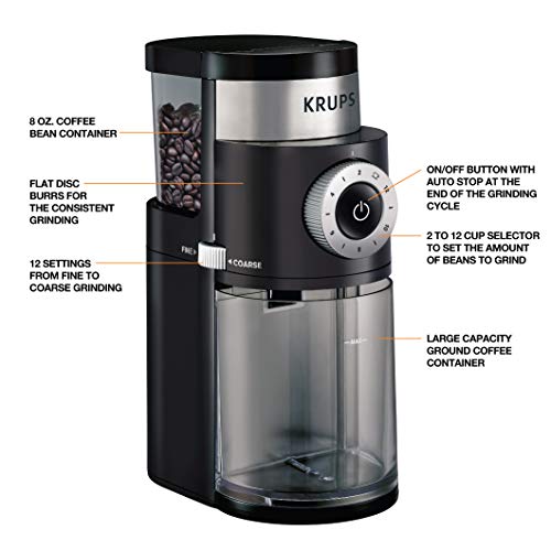 Krups Precision Flat Burr Grinder - 12 Grind Settings