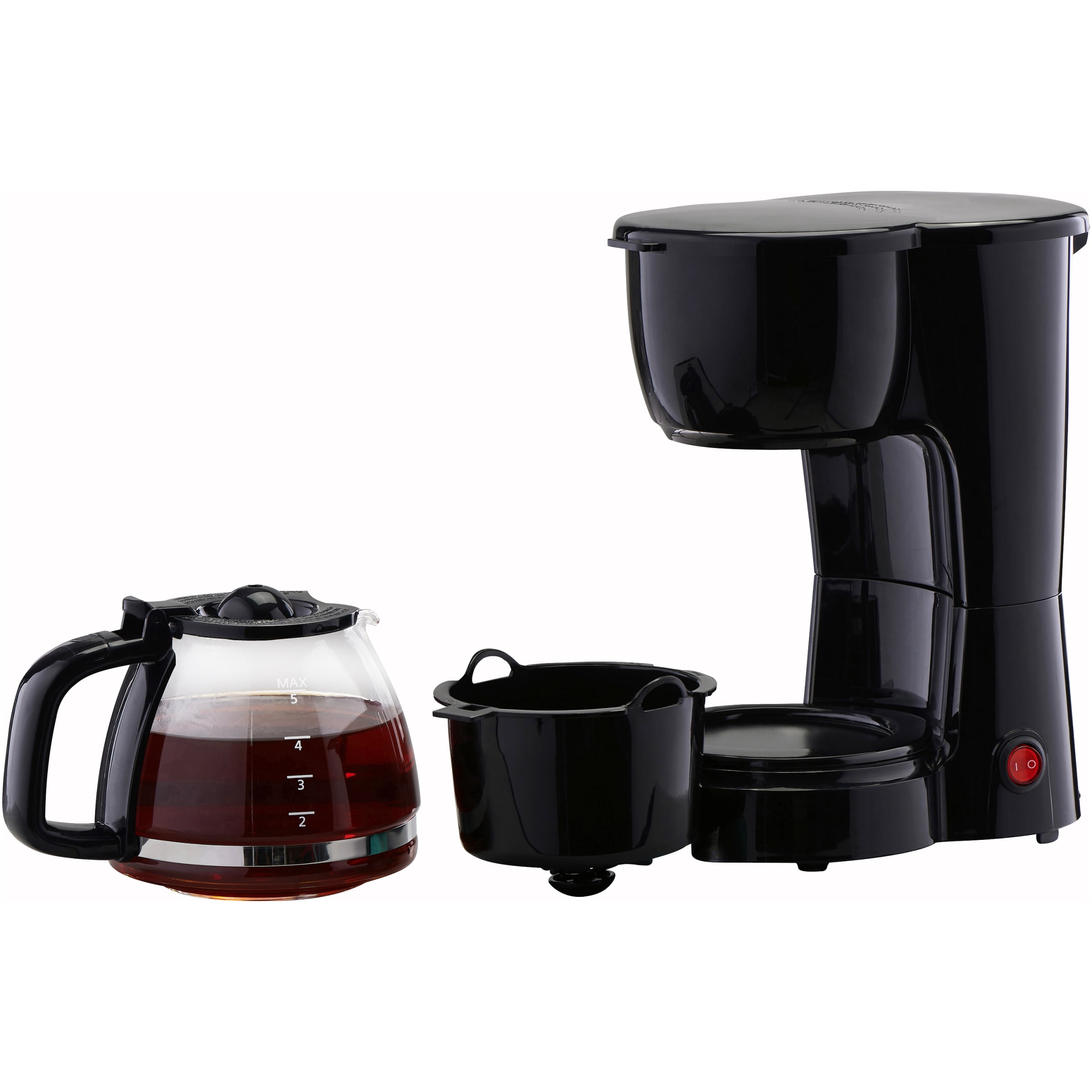 Mainstays Black 5 Cup Drip Coffee Maker