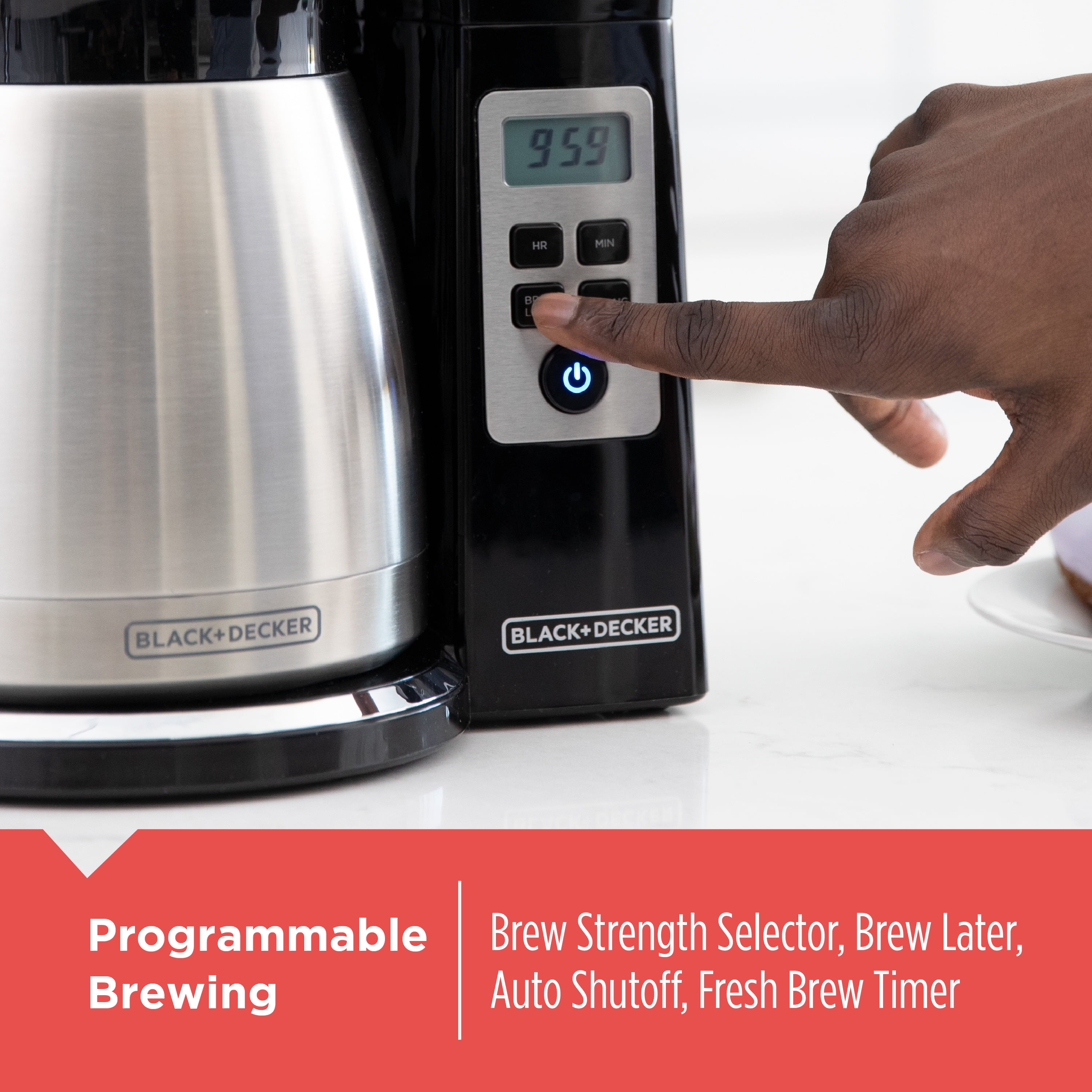 12 Cup Black Drip Coffee Maker by BLACK+DECKER