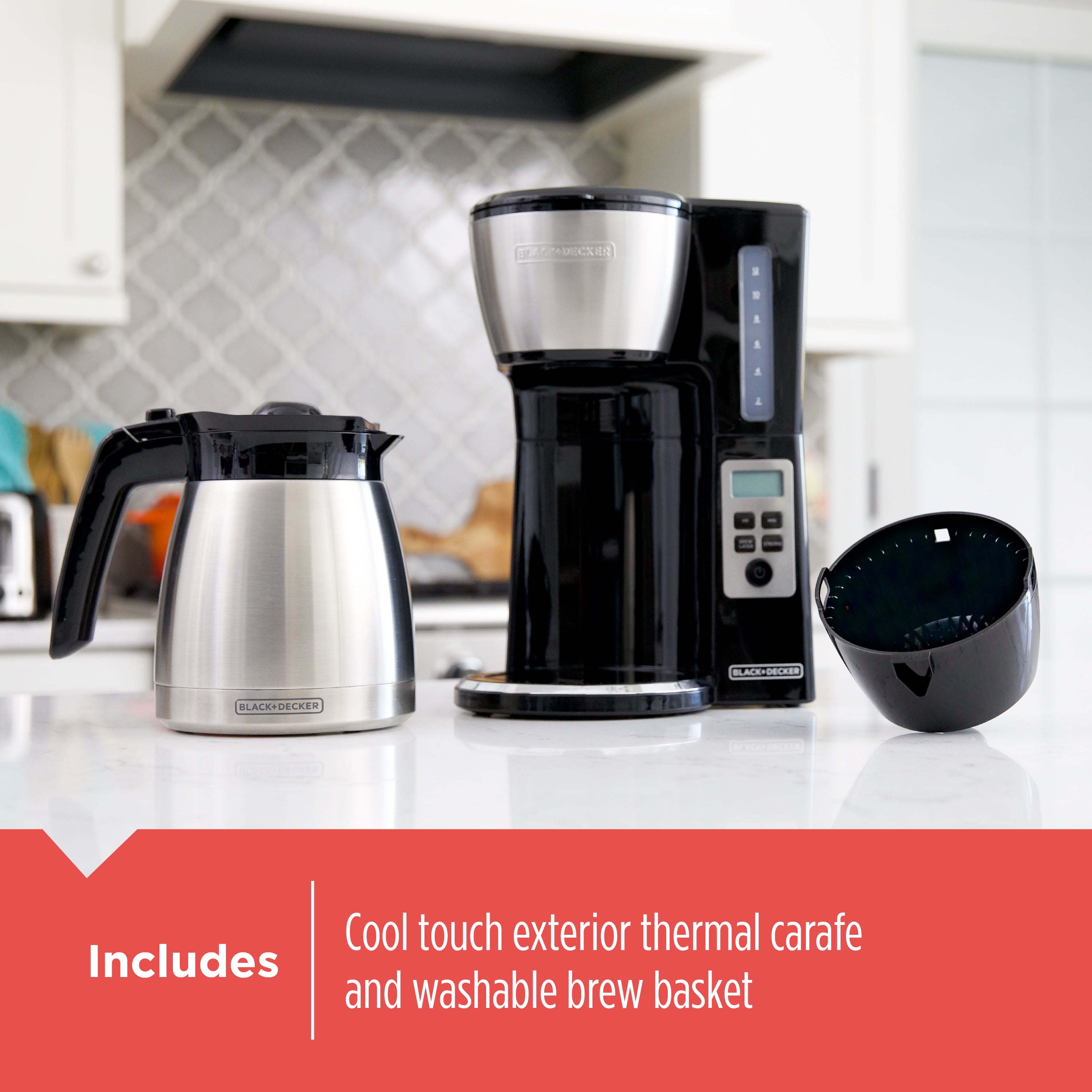 12 Cup Black Drip Coffee Maker by BLACK+DECKER