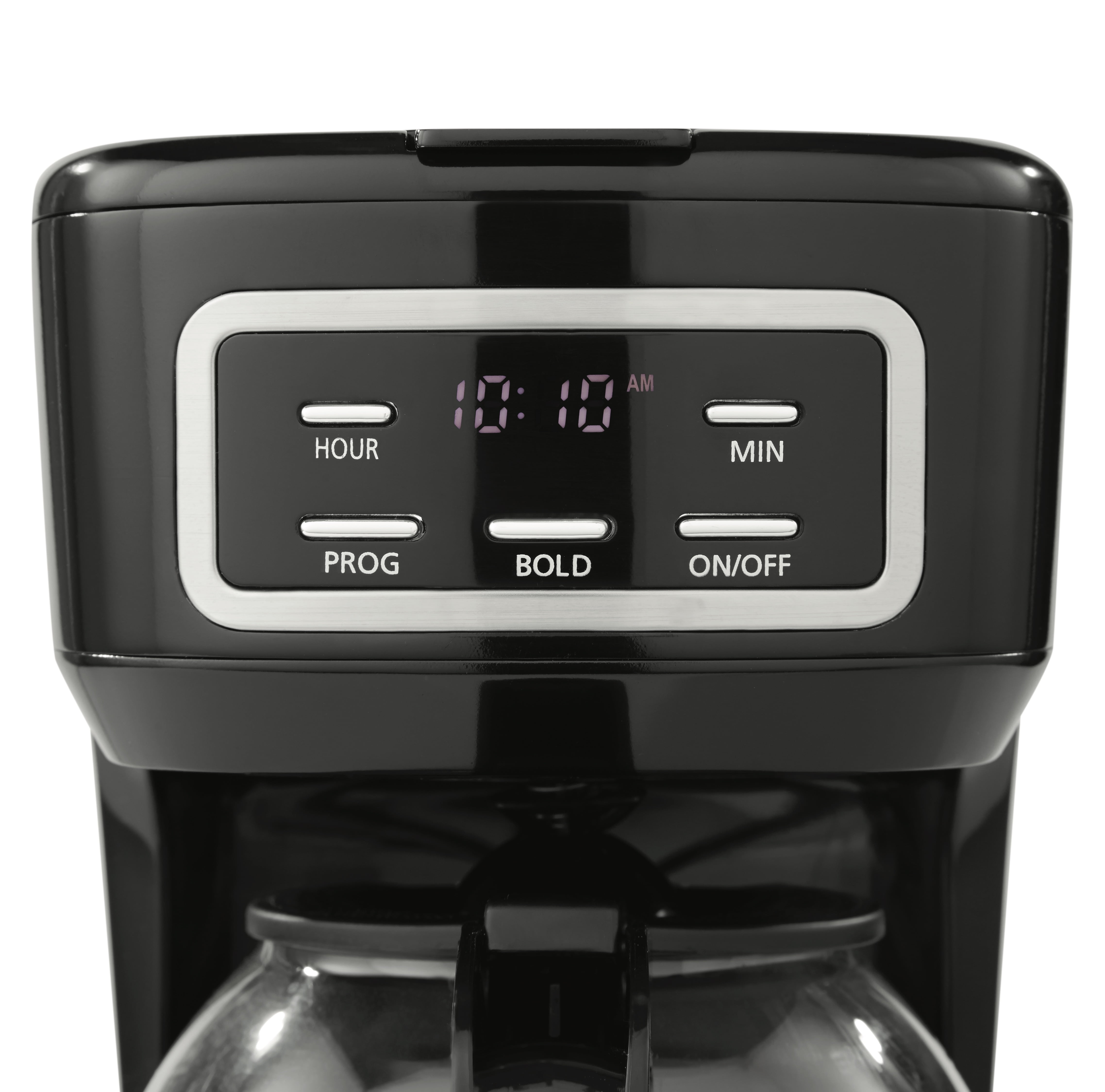 12 Cup Programmable Coffee Maker, 1.8L, Black