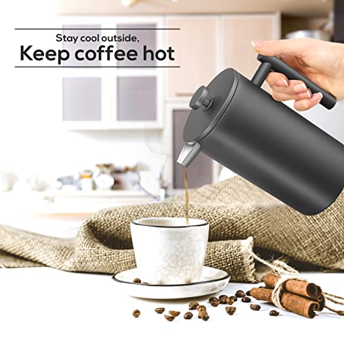 Utopia Kitchen French Press Coffee Maker, Black