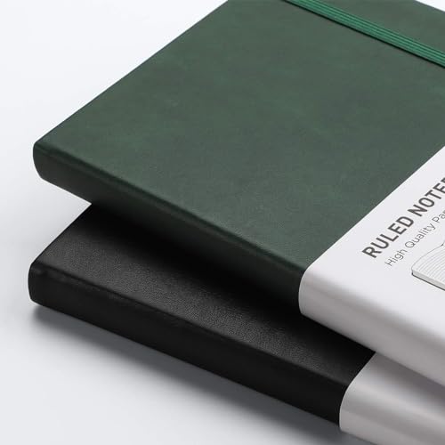 Ruled Leather Journals 2 Pack with 376 Pages