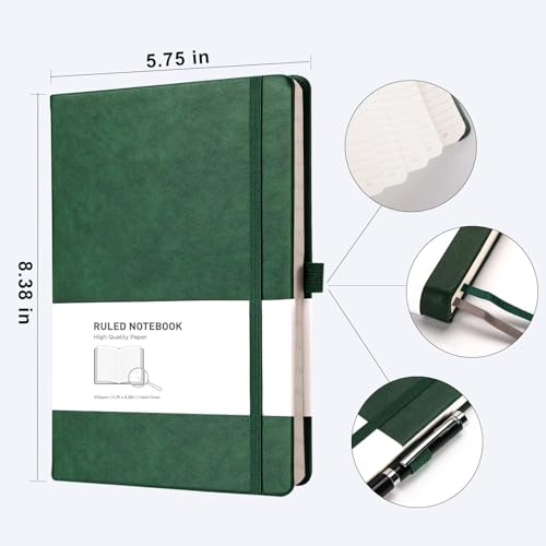 Ruled Leather Journals 2 Pack with 376 Pages