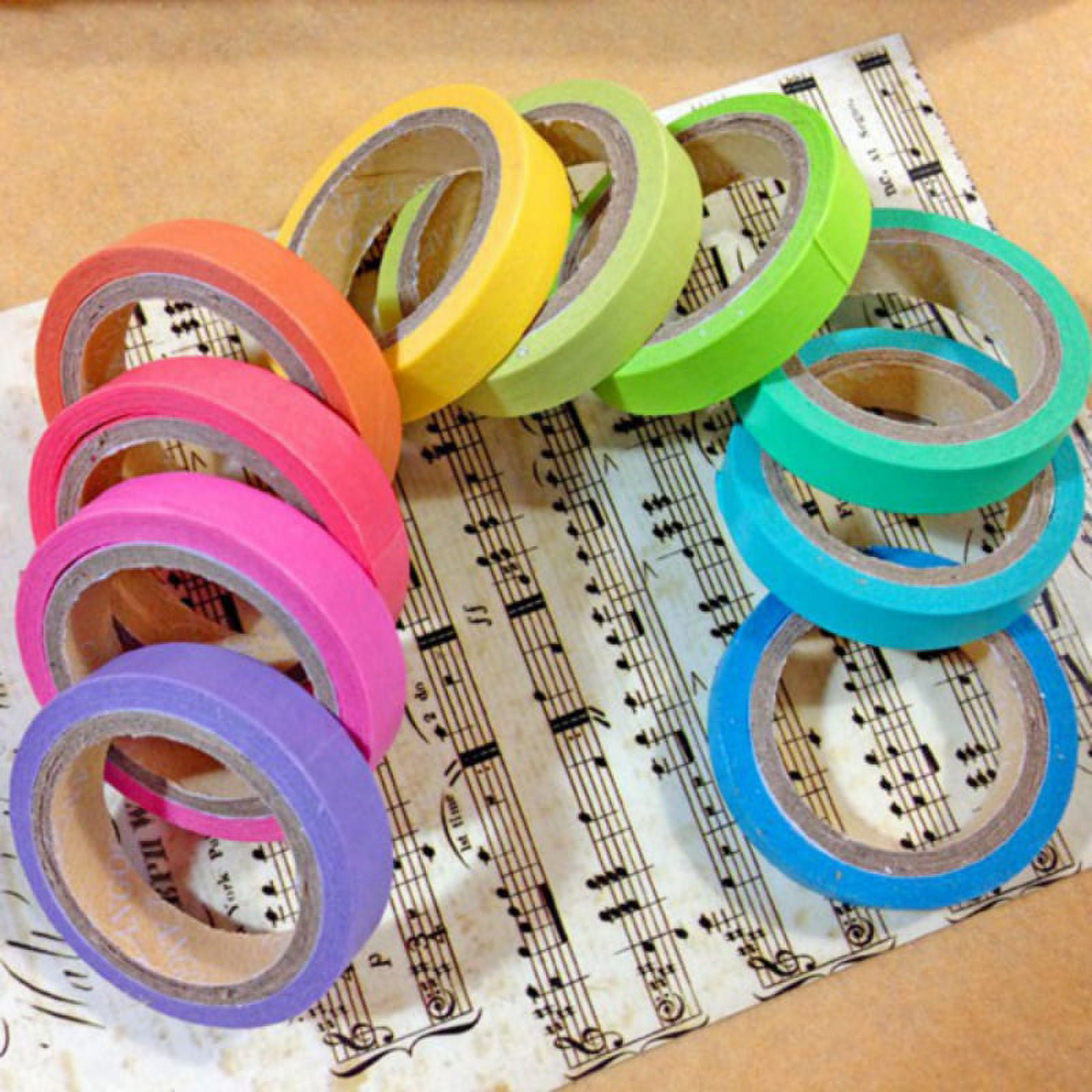 10 Rolls Rainbow Washi Tape for DIY