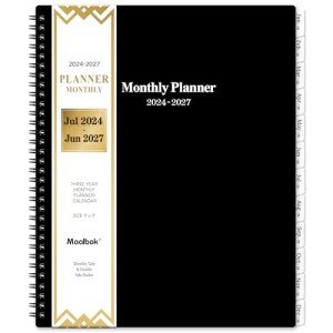 3-Year Monthly Planner with Tabs and Pockets