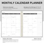 Office Planner Jan 2023- Dec 2024 Monthly Calendar Planner - 9 × 11 Time Management Personal Planner Hard PVC Cover with Spiral Bound