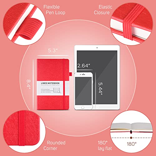 Assorted Color Leather Journal Pack with Index & Pockets