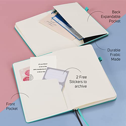 Assorted Color Leather Journal Pack with Index & Pockets