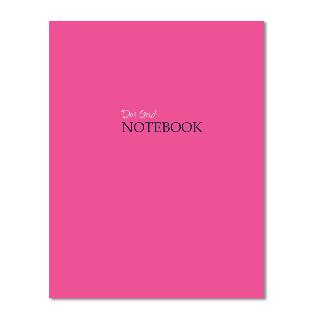 Pink Dot Grid Journal with Numbered Pages