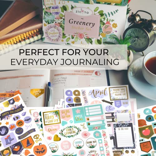 Greenery Planner Stickers - Stunning Gold Foil Designs