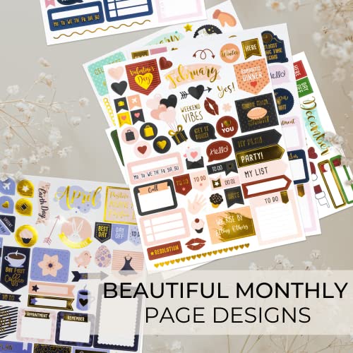 Greenery Planner Stickers - Stunning Gold Foil Designs