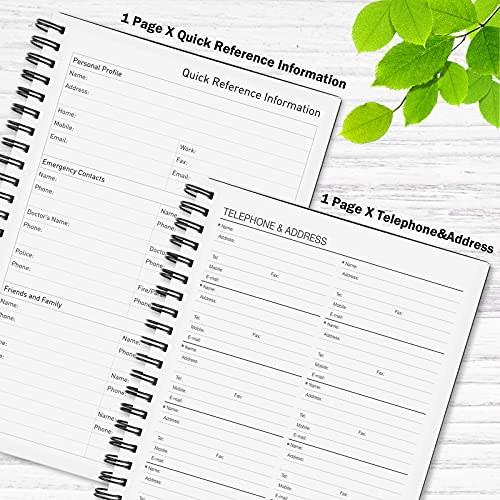 Asten Hourly Daily Planner Notebook - Black