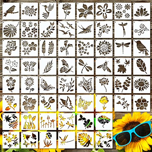 Reusable Flowering Plant Stencils for DIY Home Decor