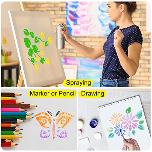 Reusable Flowering Plant Stencils for DIY Home Decor