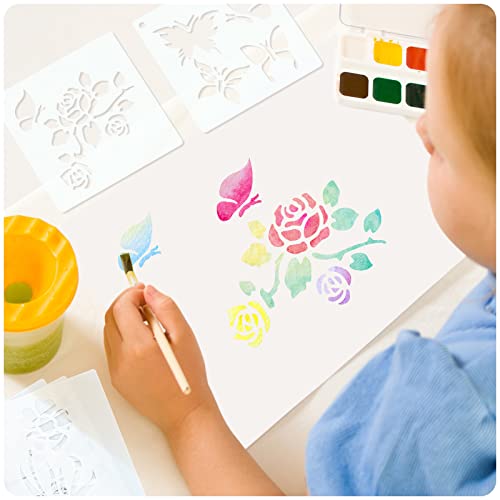Reusable Flowering Plant Stencils for DIY Home Decor