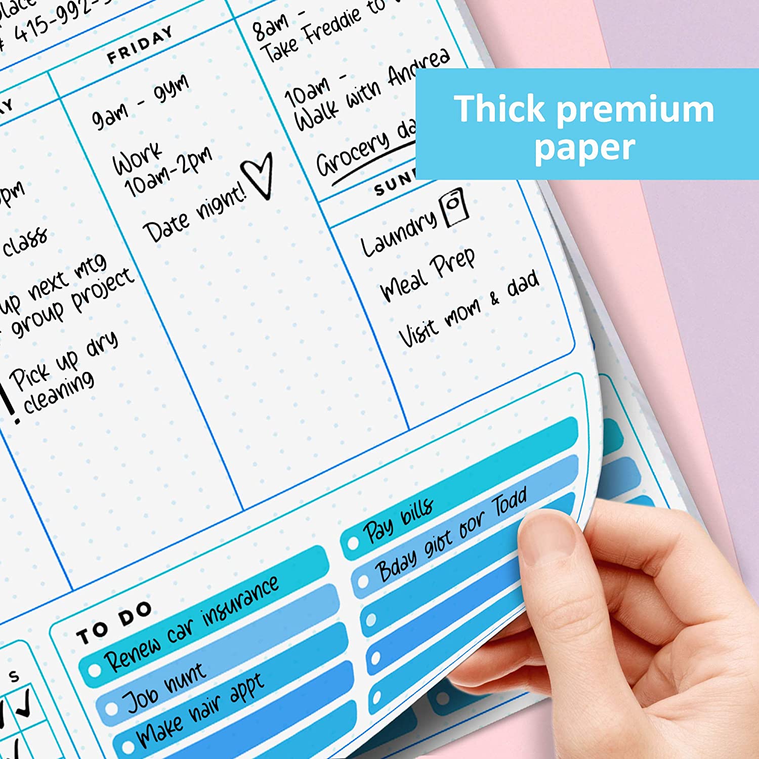 Weekly Planner Notepad with Habit Tracker