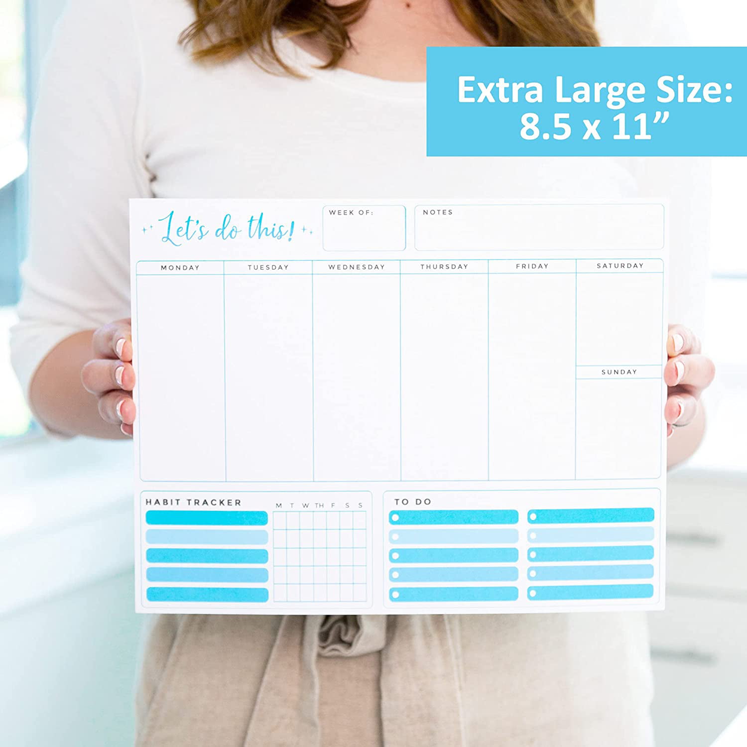 Weekly Planner Notepad with Habit Tracker