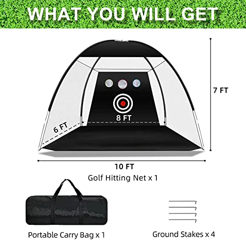 10x7ft Heavy Duty Golf Practice Net with Target