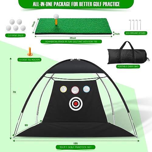 10x7ft Golf Practice Net for Home Use