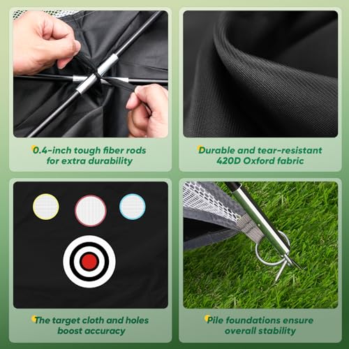 10x7ft Durable Golf Practice Net with Accessories