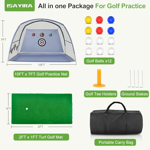2-in-1 Golf Practice Net with Accessories for Men