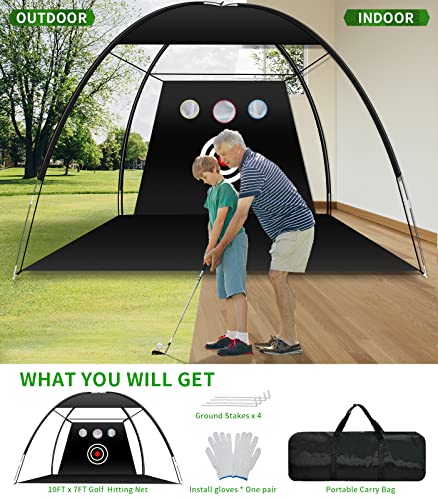 10x7ft Golf Practice Net for Backyard & Home