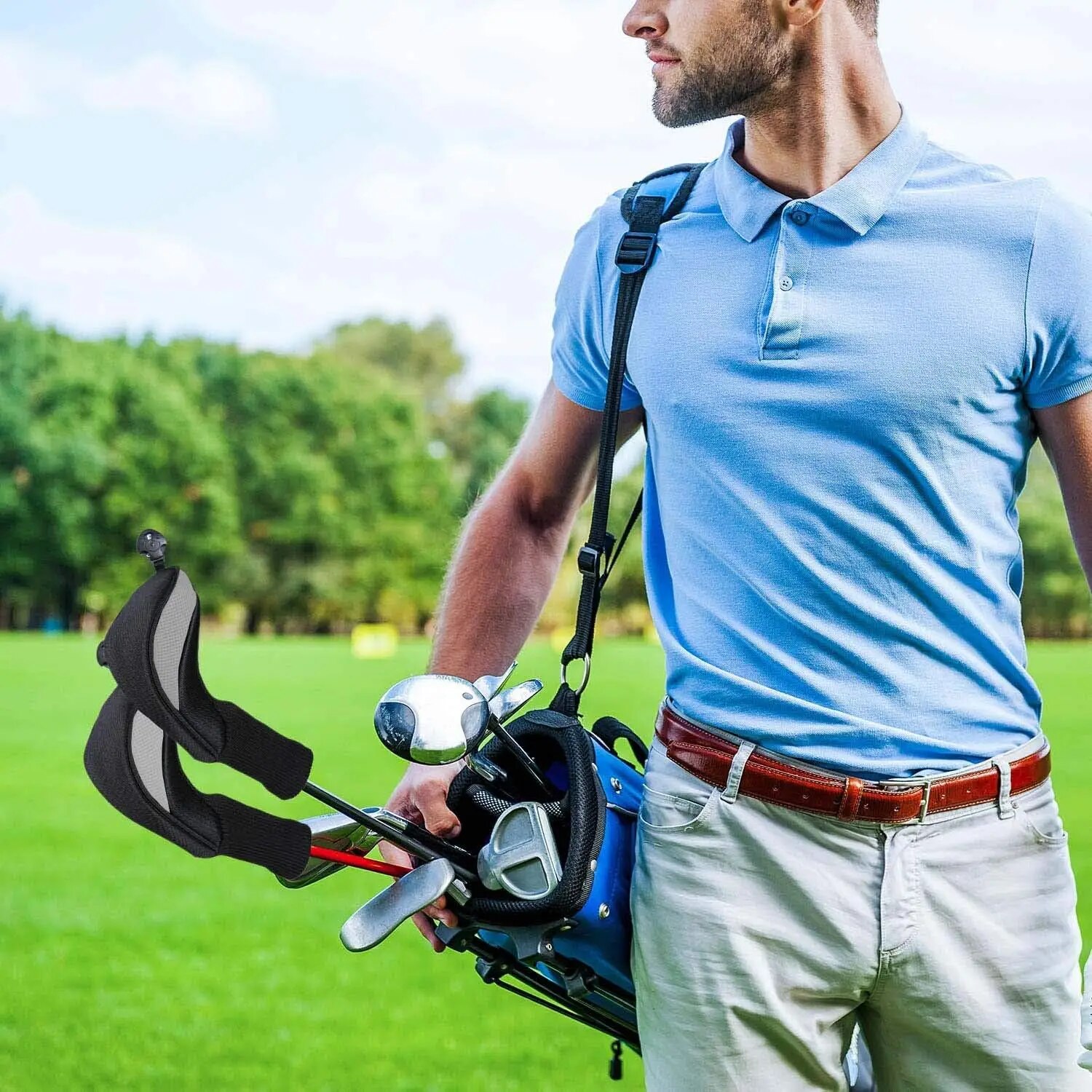 Interchangeable Golf Club Head Covers for Woods & Hybrids