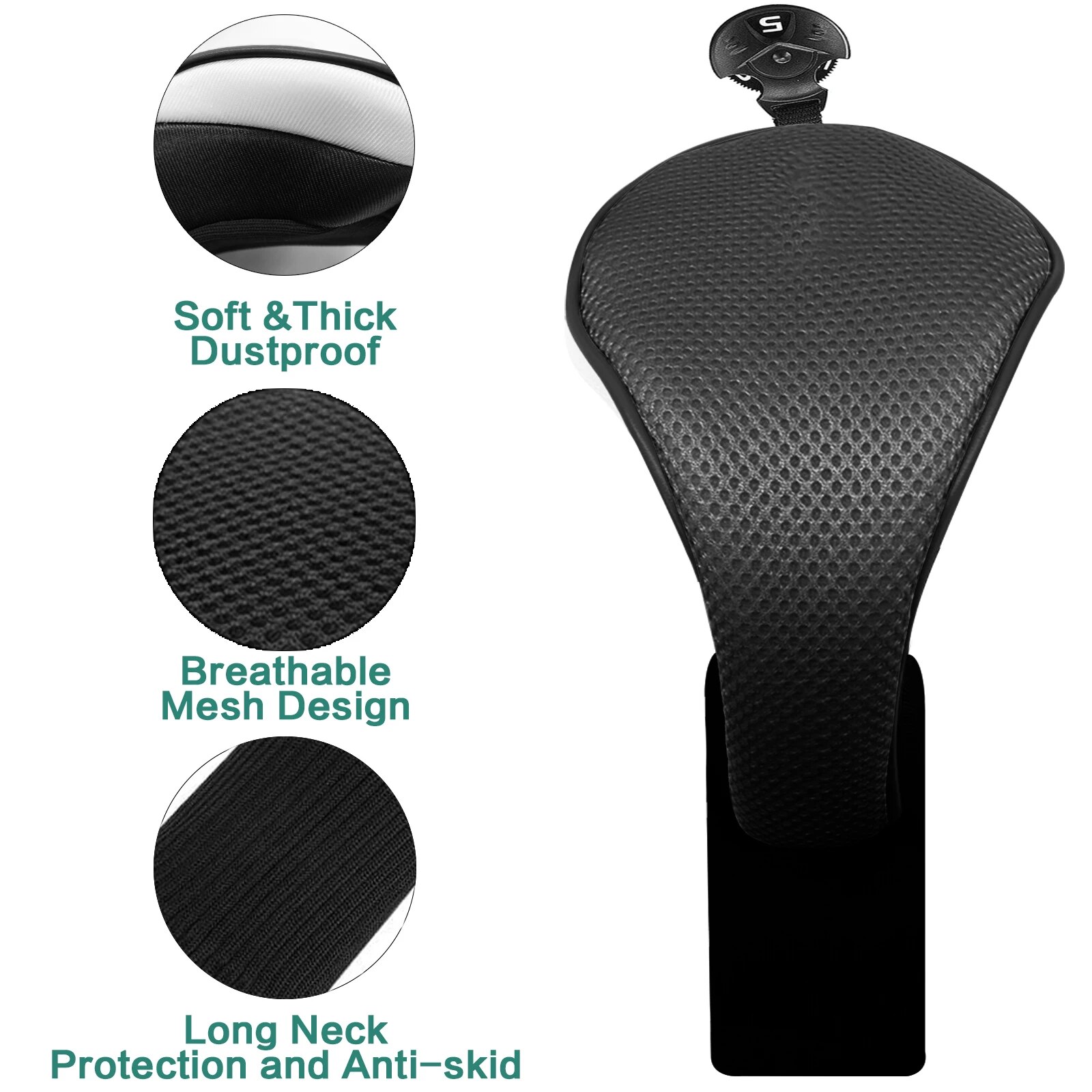 Interchangeable Golf Club Head Covers for Woods & Hybrids