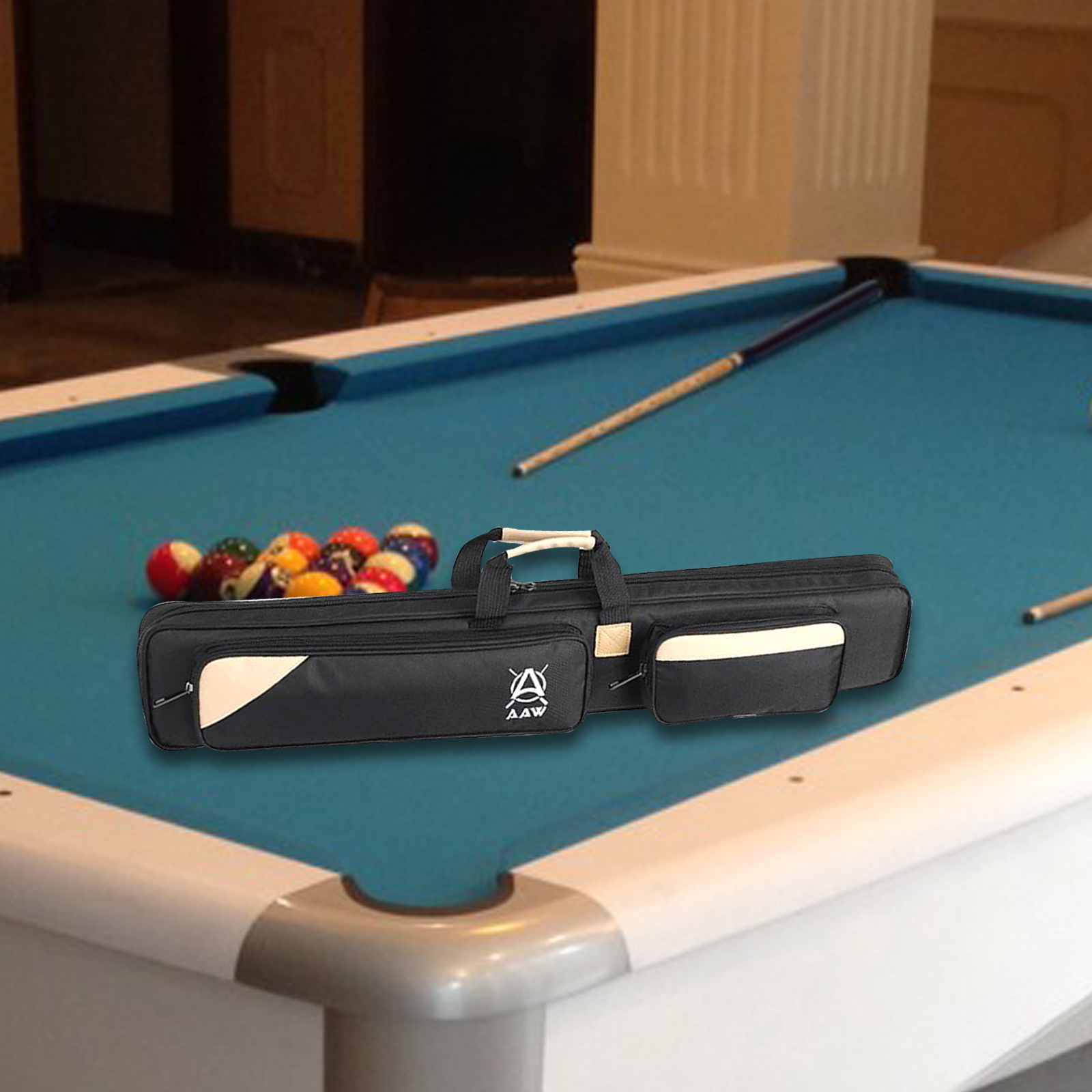 Portable 3x4 Pool Cue Case for Billiards